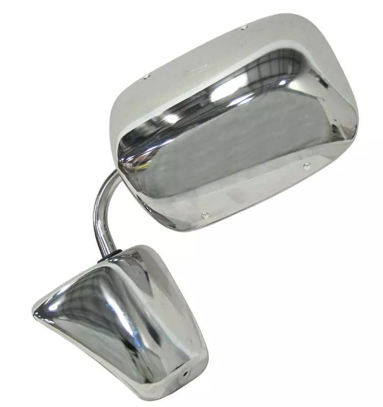 "Large Style" Outer Door Mirror (Chrome) - LH or RH (Sold as Each) - 73-86 Chevy GMC C/K Pickup; 87-91 R/V Pickup Blazer Jimmy Suburban